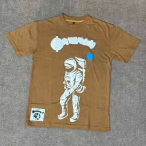 Brown T-Shirt puff print in front rhinestones on back